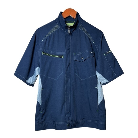 Ice Other - Ice Men's Navy and Light Gray Short Sleeve Jacket